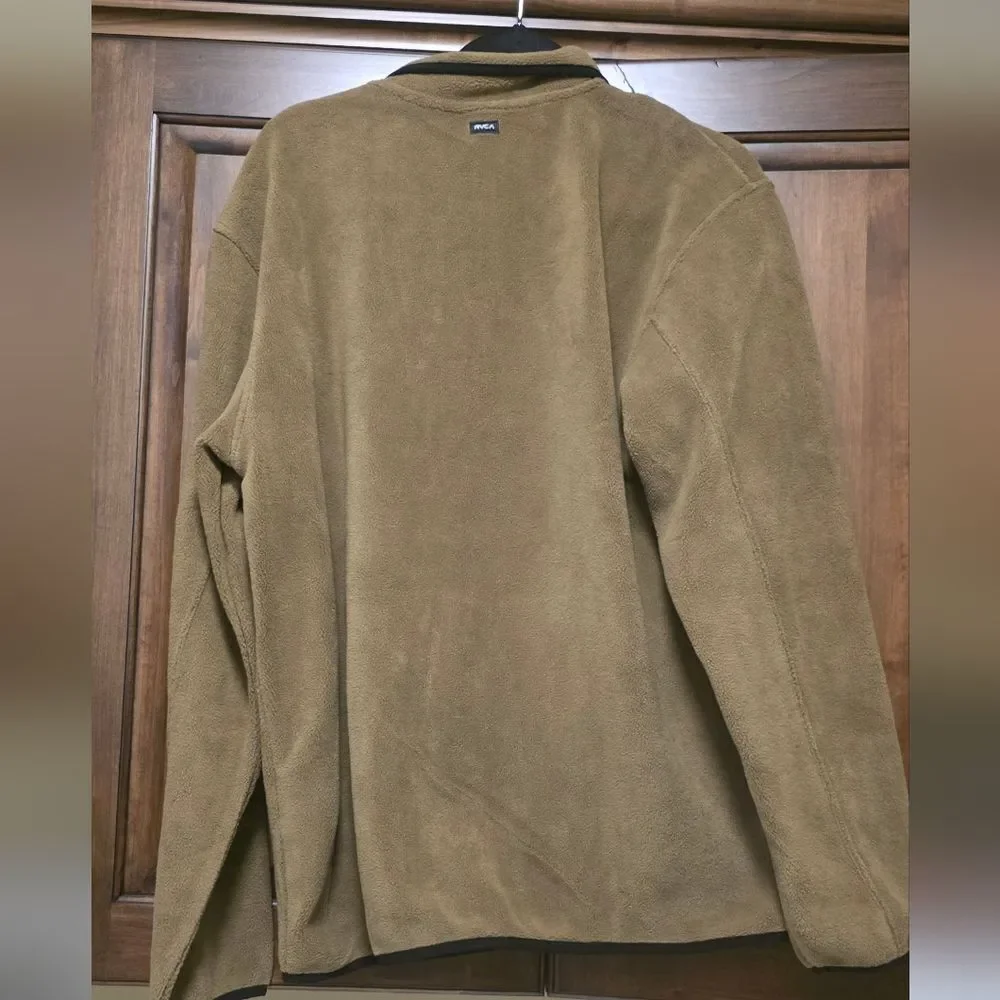 RVCA Men's Performance Fleece Jacket - Olive Brown